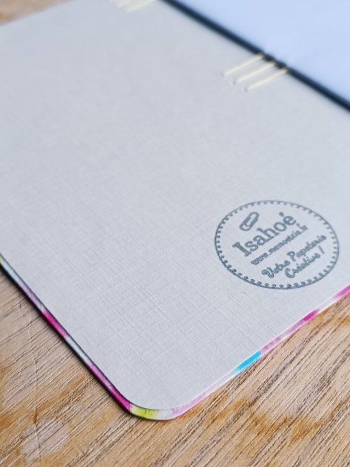 Carnet A6 Reliure Copte en papier vernis - Fait Main 