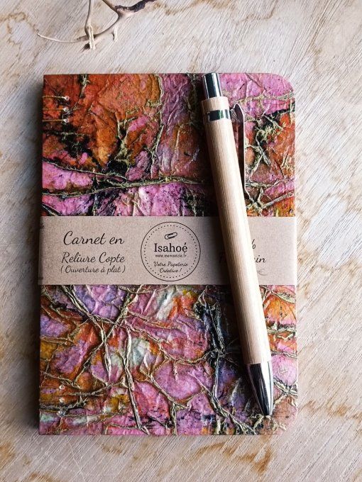 Carnet Reliure Copte en papier artisanal Népalais - Fait Main 