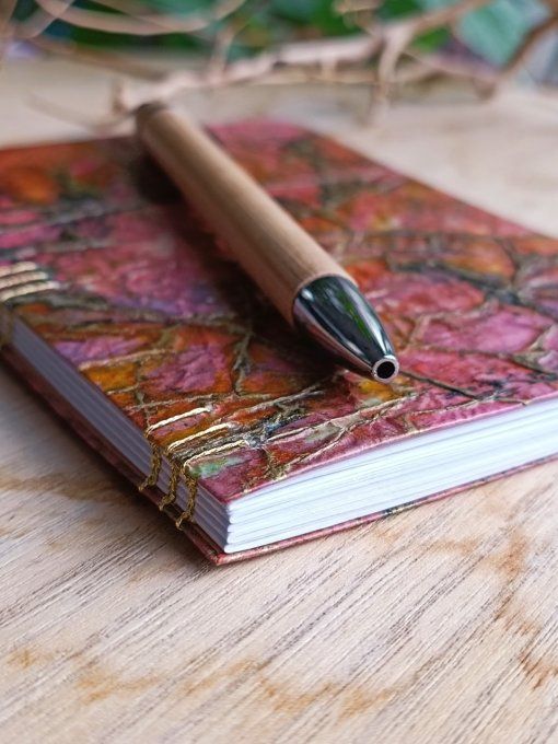Carnet Reliure Copte en papier artisanal Népalais - Fait Main 