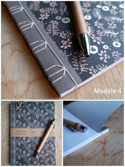 Carnet A5 Reliure Japonais en papier cartonné - Fait Main