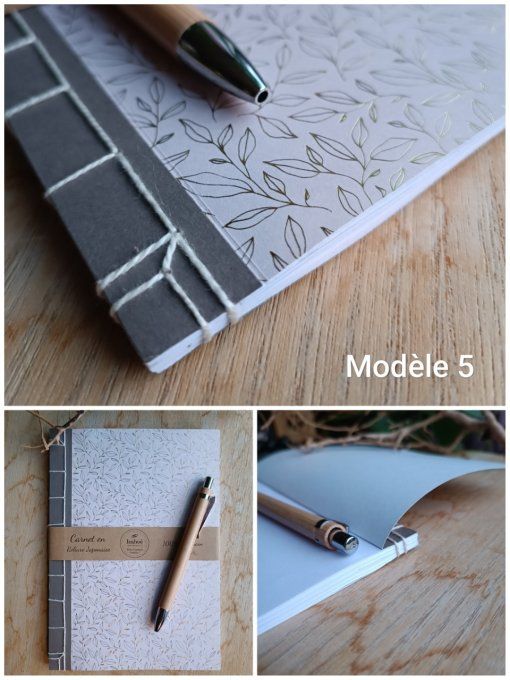 Carnet A5 Reliure Japonais en papier cartonné - Fait Main