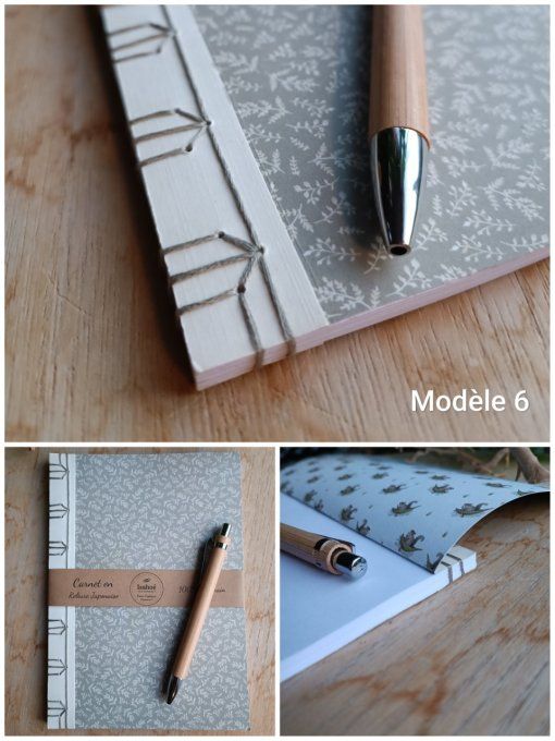 Carnet A5 Reliure Japonais en papier cartonné - Fait Main