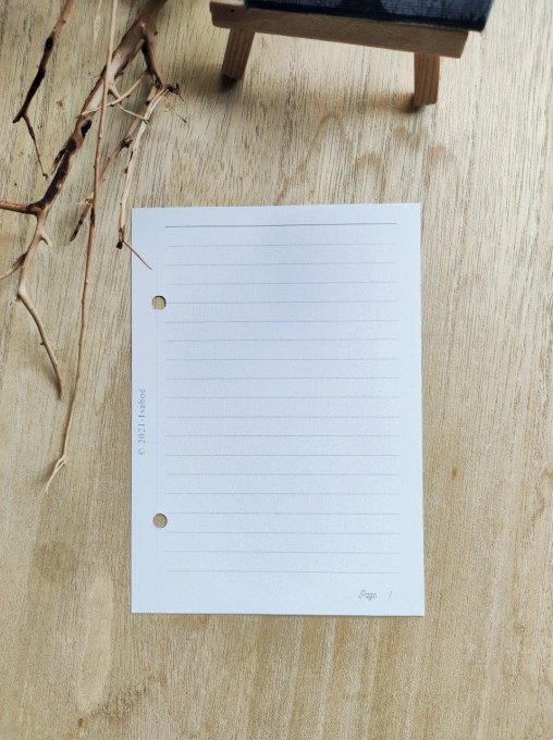 Carnet de notes ou Agenda " Biloba " Fait Main en papier upcyclé - Rechargeable
